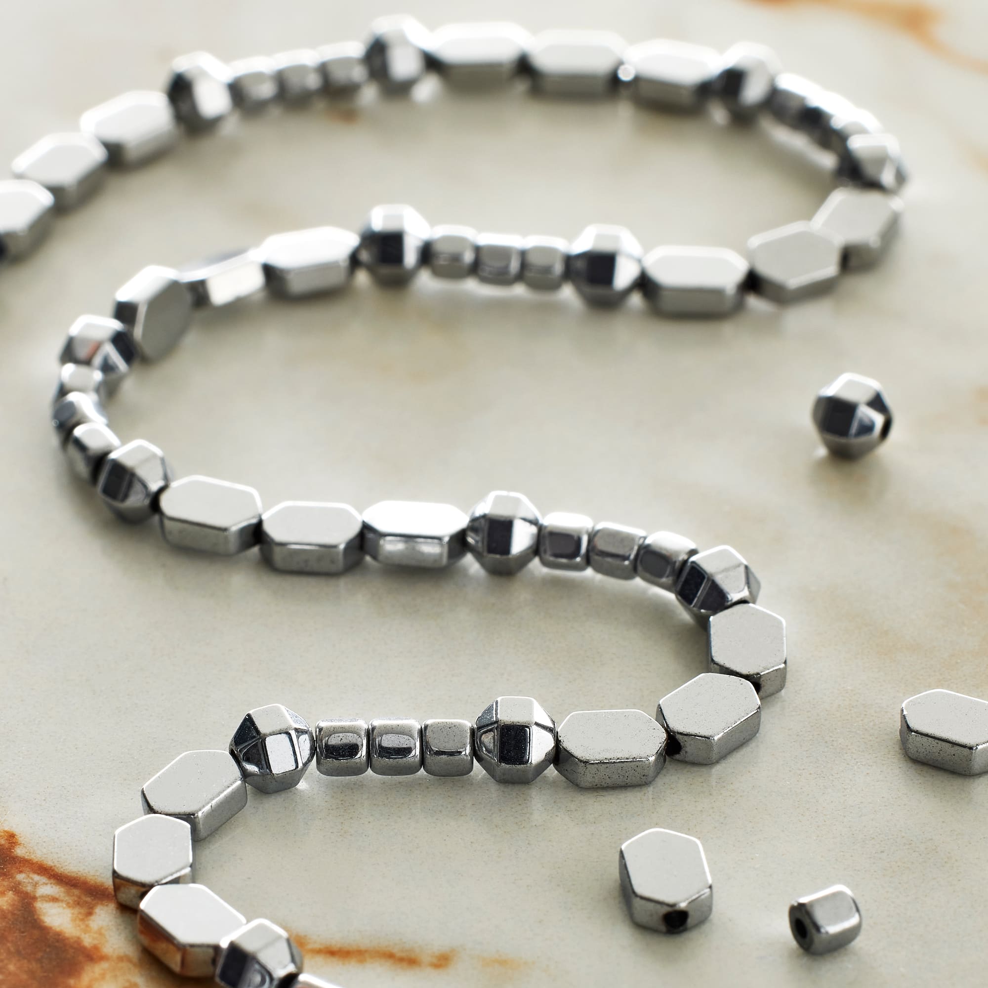 Silver Hematite Mix Beads by Bead Landing™